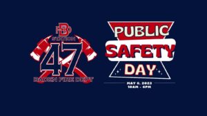 A graphic displaying the Baden Volunteer Fire Department logo and the text "Public Safety Day, May 6, 2023"